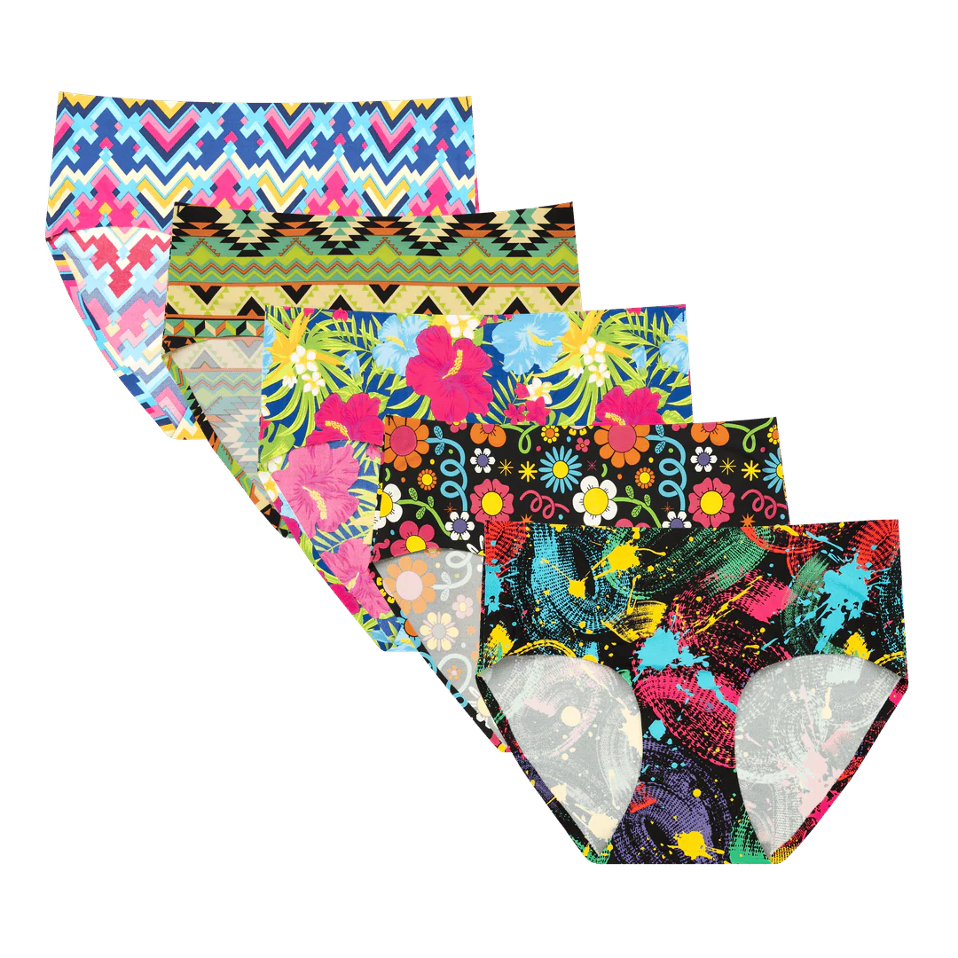 Barely There Bundle - Ladies Seamless Full Briefs 5 Pack Bundle