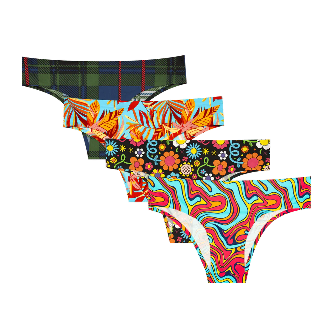 Pants Party Bundle - Ladies Seamless Brazilian Briefs 4 Pack Bundle