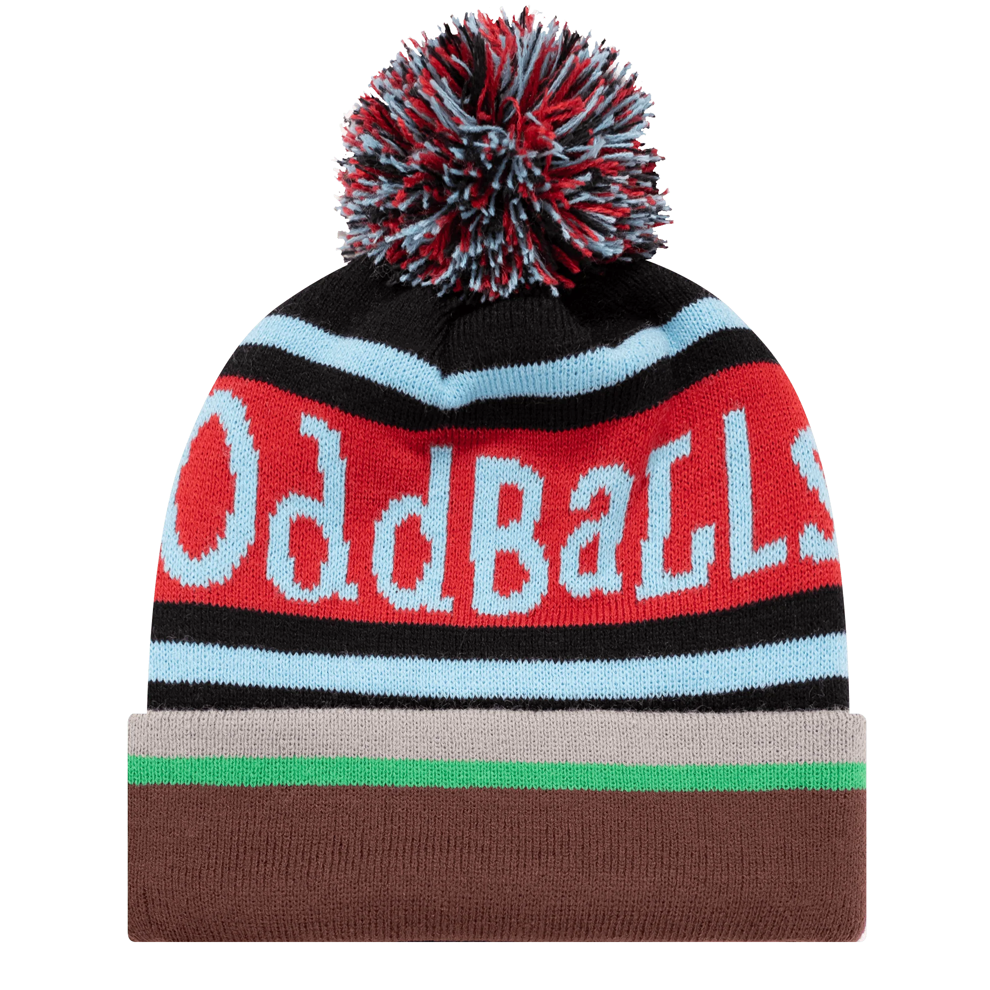 Black | Red | Sky | Grey | Brown - Bobble Hat