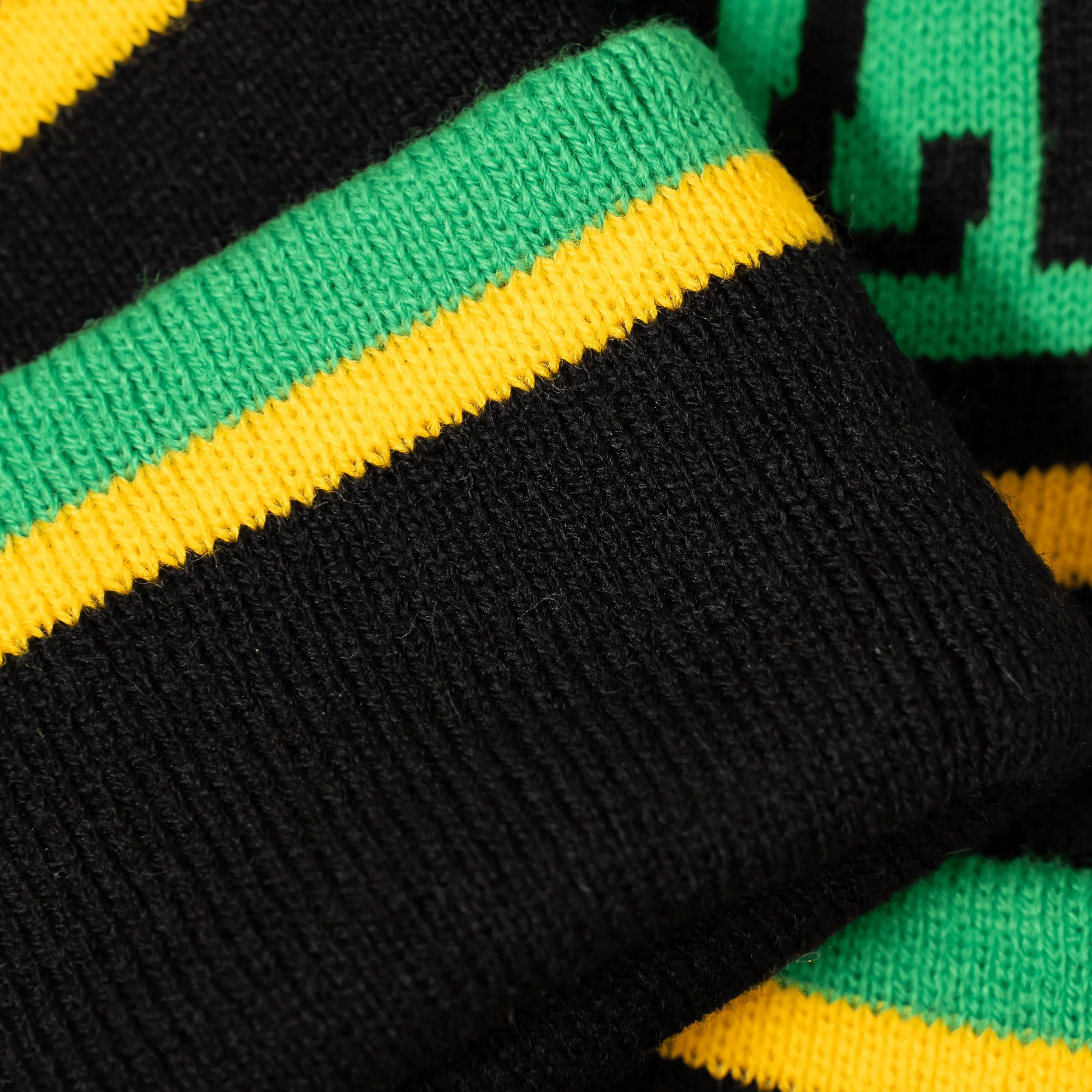 Black | Yellow | Green - Bobble Hat - Image 2