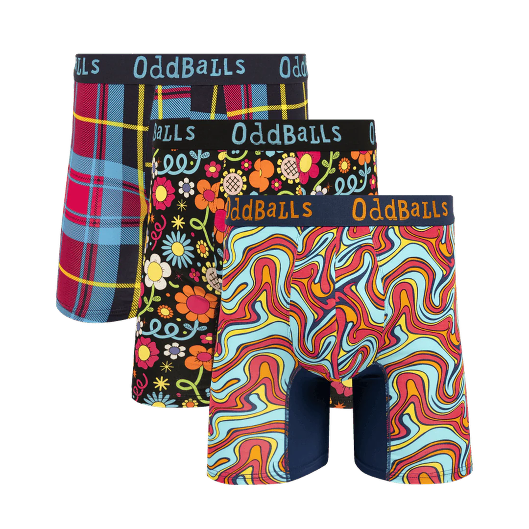Pattern Party Bundle - Mens Bamboo Boxer Shorts 3 Pack