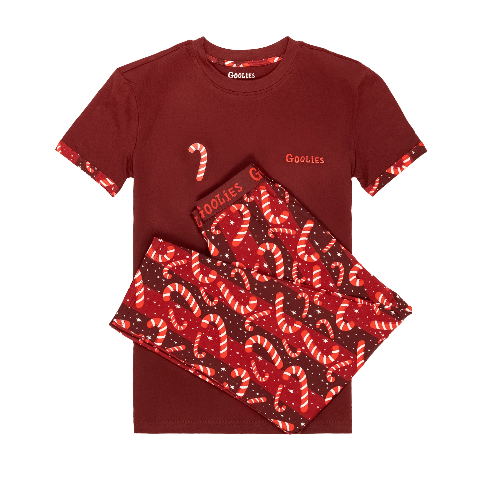 Candy Canes - Kids Long Pyjamas Set (T-Shirt & Trousers)