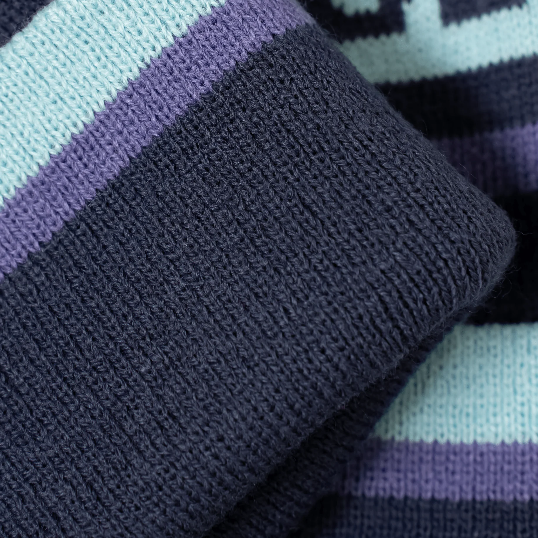Charcoal | Mint | Purple - Bobble Hat - Image 2
