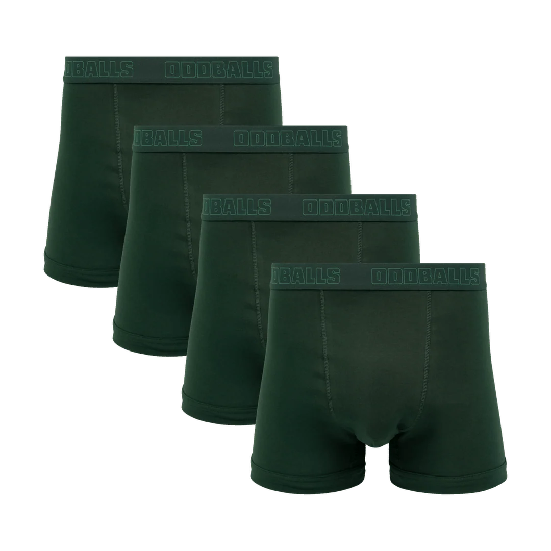 Core Green Bundle - Mens Boxer Shorts 4 Pack