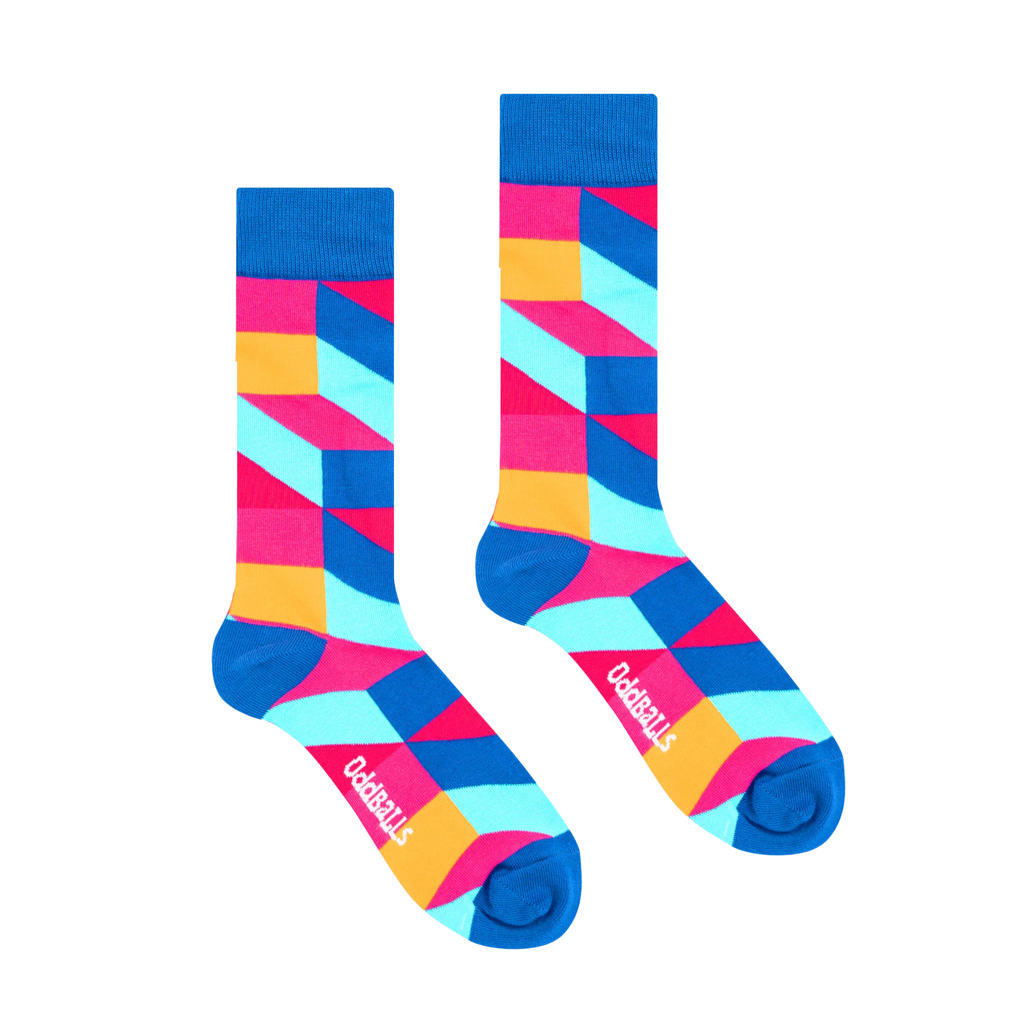 Cyan Tetris - Crew Socks