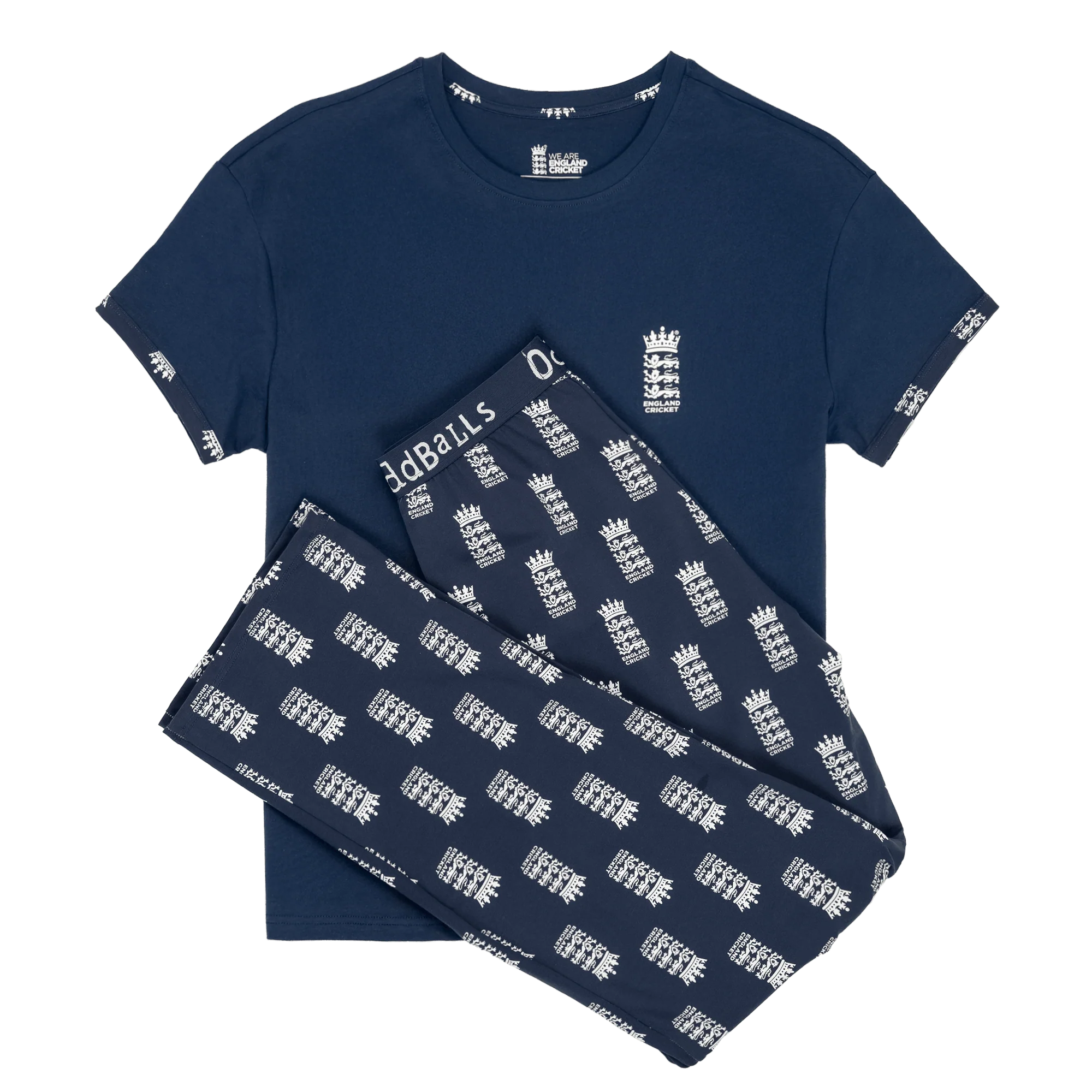 England Cricket - Women's Long Pyjamas Set (T-Shirt & Trousers)
