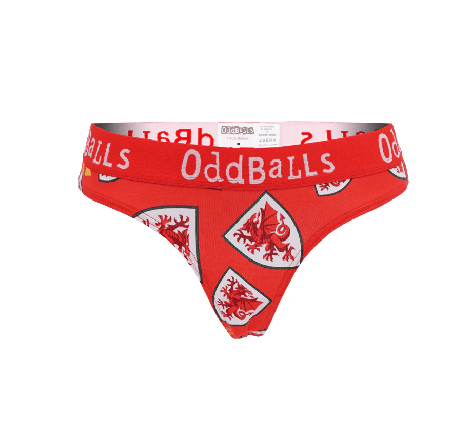 FA Wales Red - Ladies Thong - Image 2