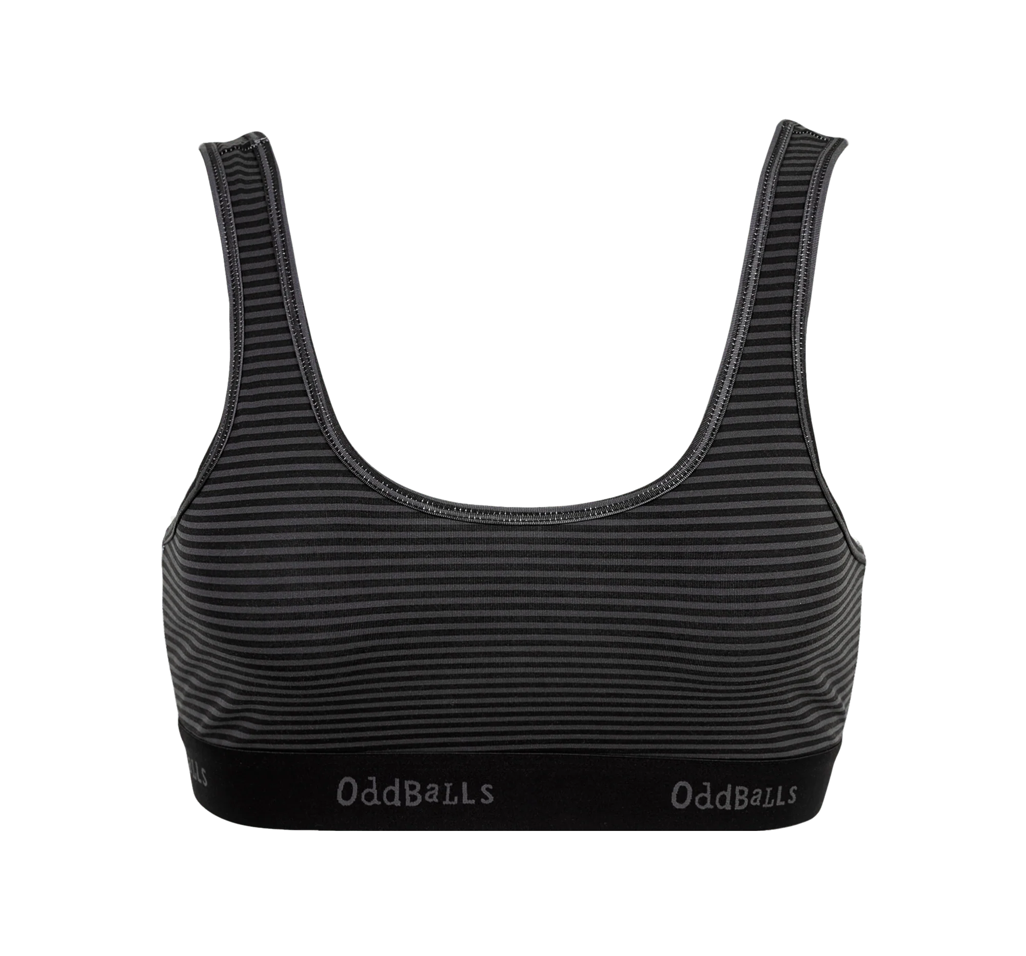 Grey Black Stripes - Ladies Bralette