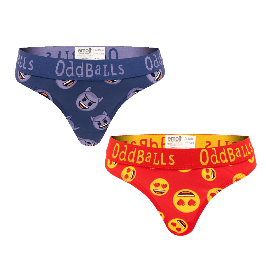 Devil & Love Heart Eyes Bundle - Ladies Thong 2 Pack Bundle - Image 2