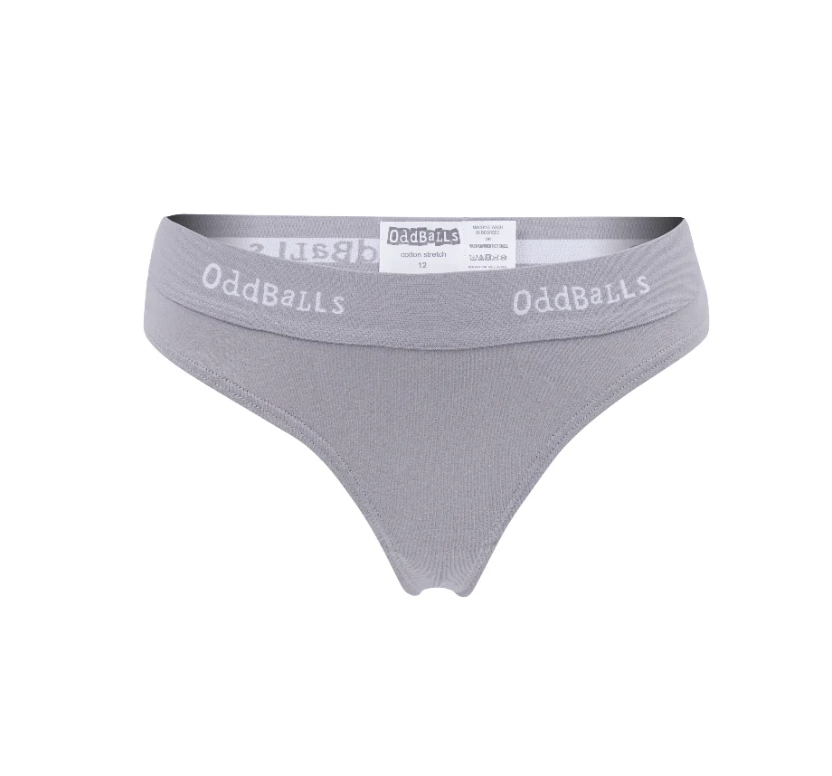 Grey & White - Ladies Thong - Image 2