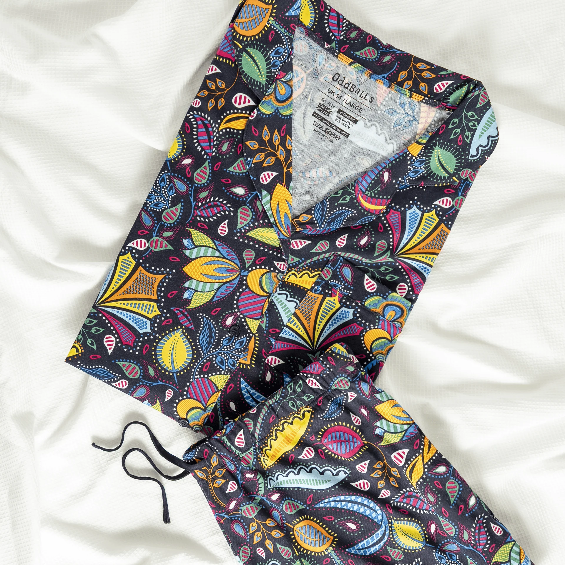Magic Garden - Modal Women's Short Button Up Pyjamas Set - Image 2