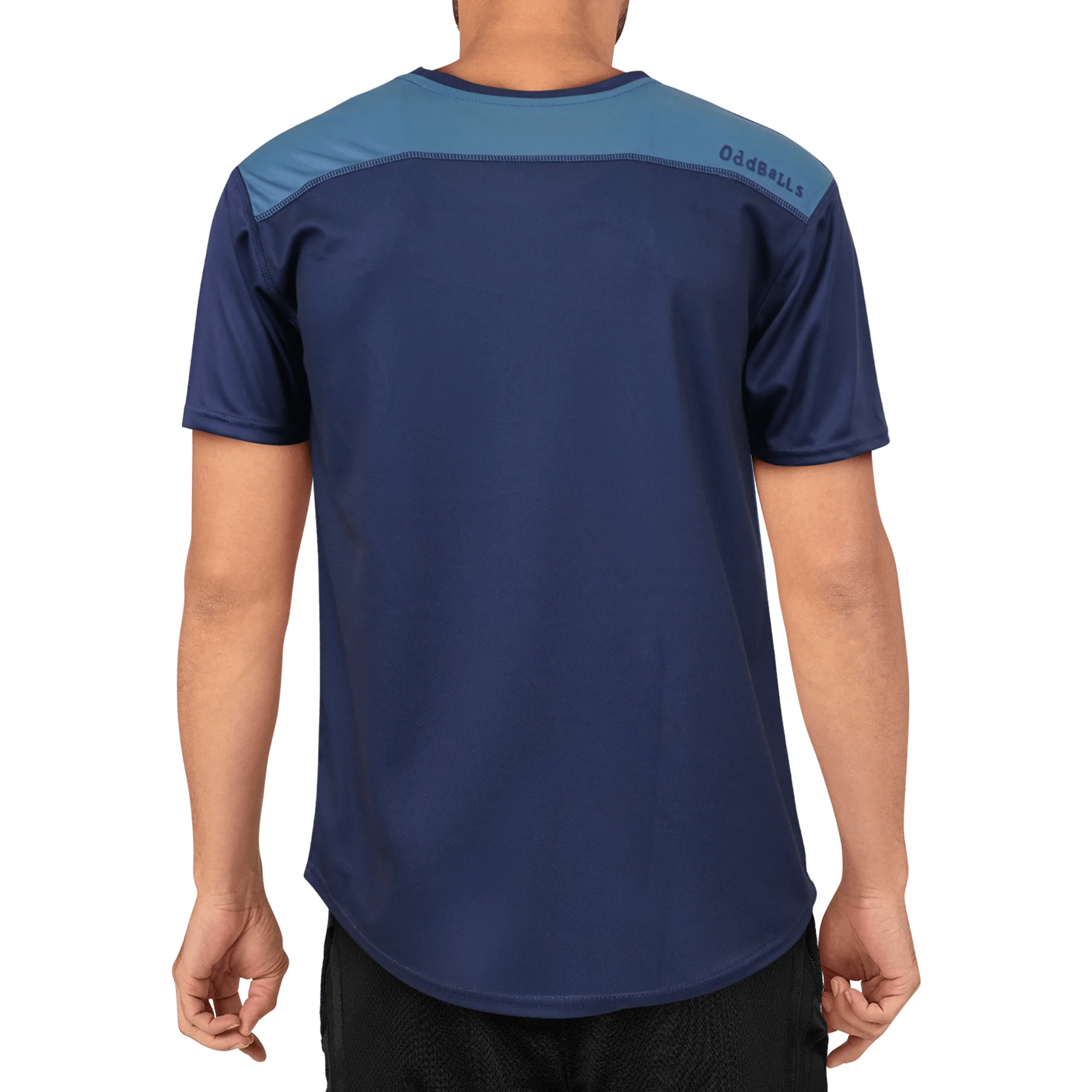 Navy / Green - Gradient - Flex Fit - Mens Training T-Shirt - Image 3