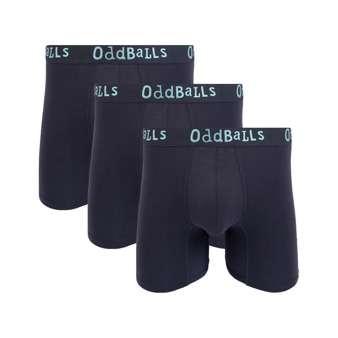 Midnight Bundle - Mens Bamboo Boxer Shorts 3 Pack Bundle