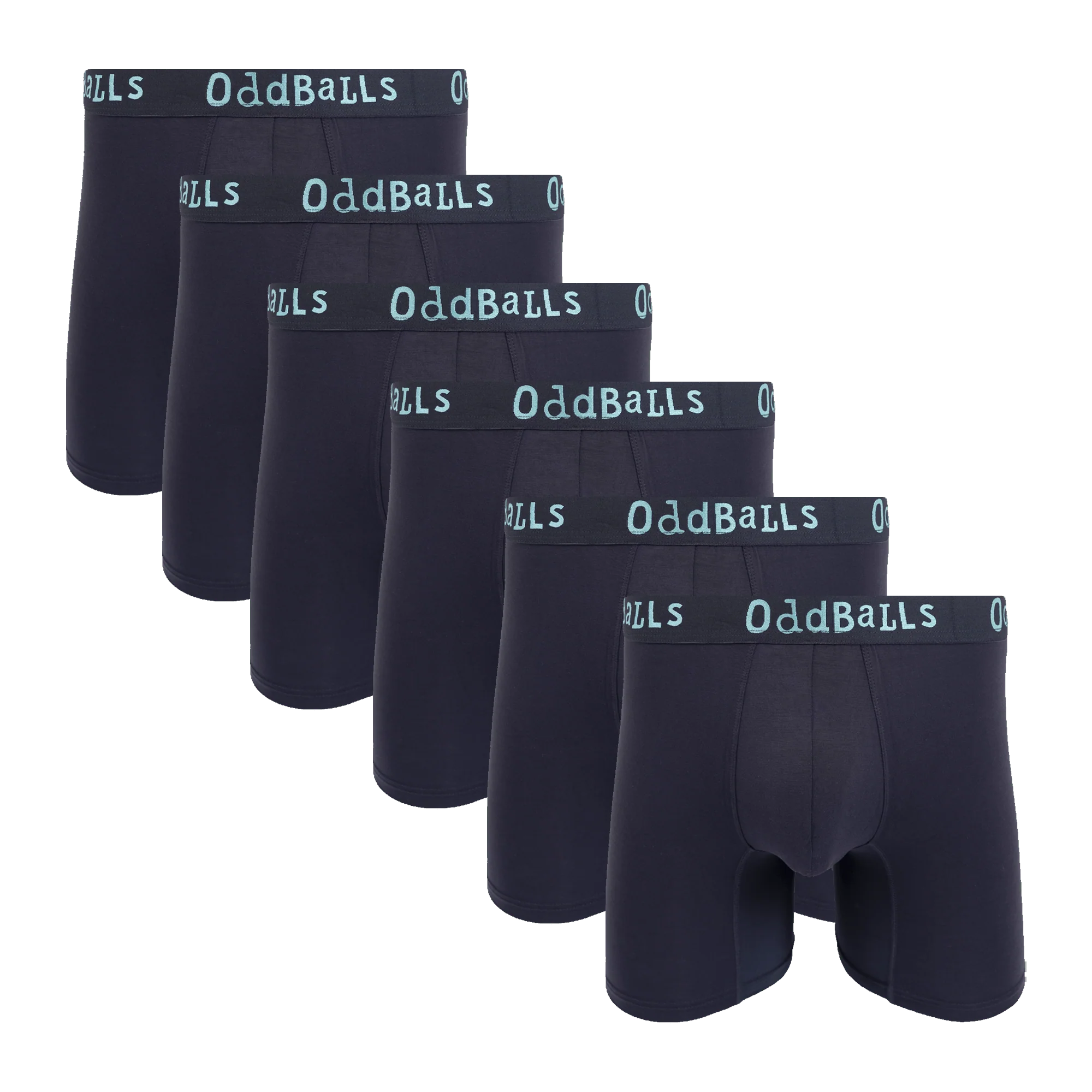 Midnight Bundle - Mens Bamboo Boxer Shorts 6 Pack Bundle