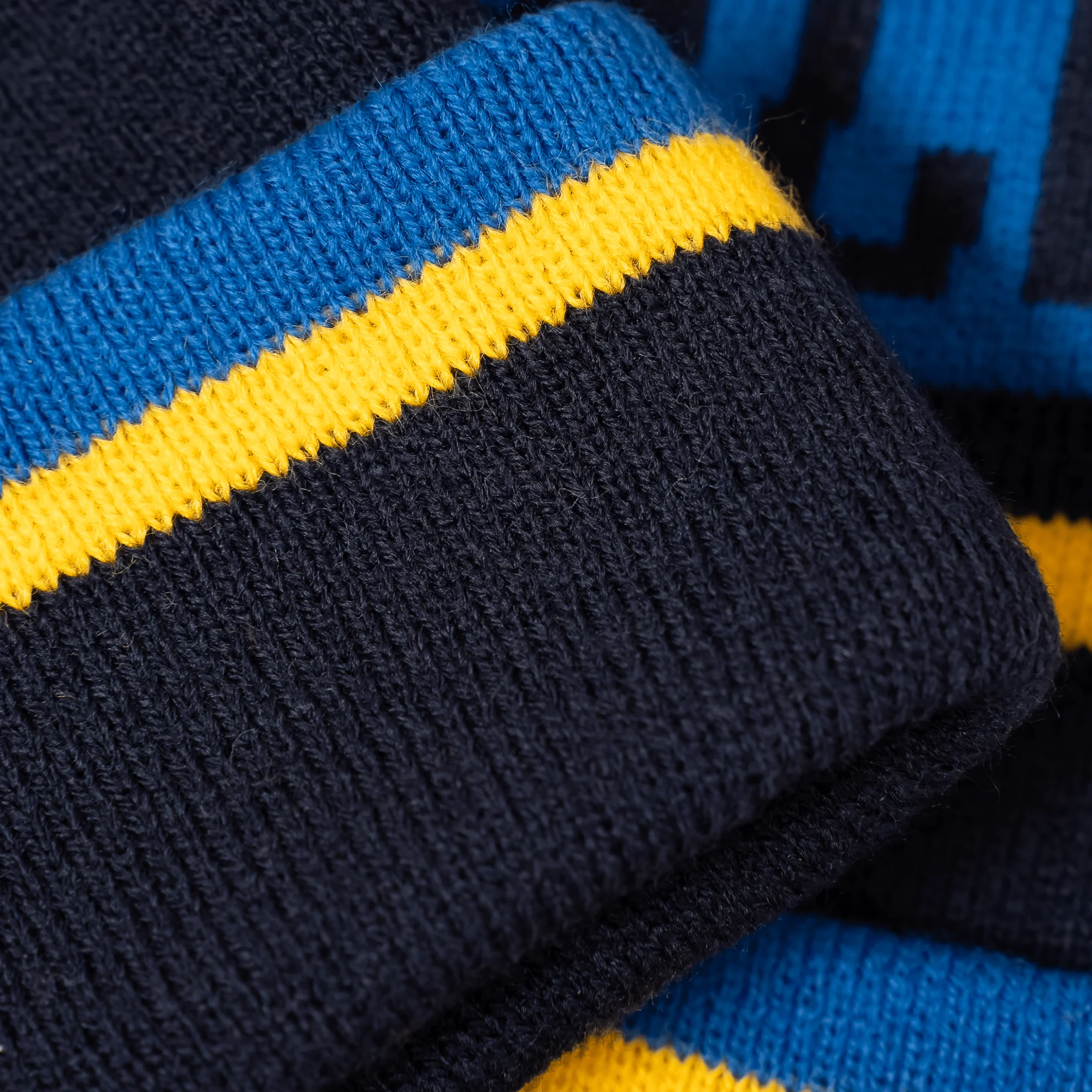 Navy | Royal | Yellow - Bobble Hat - Image 2