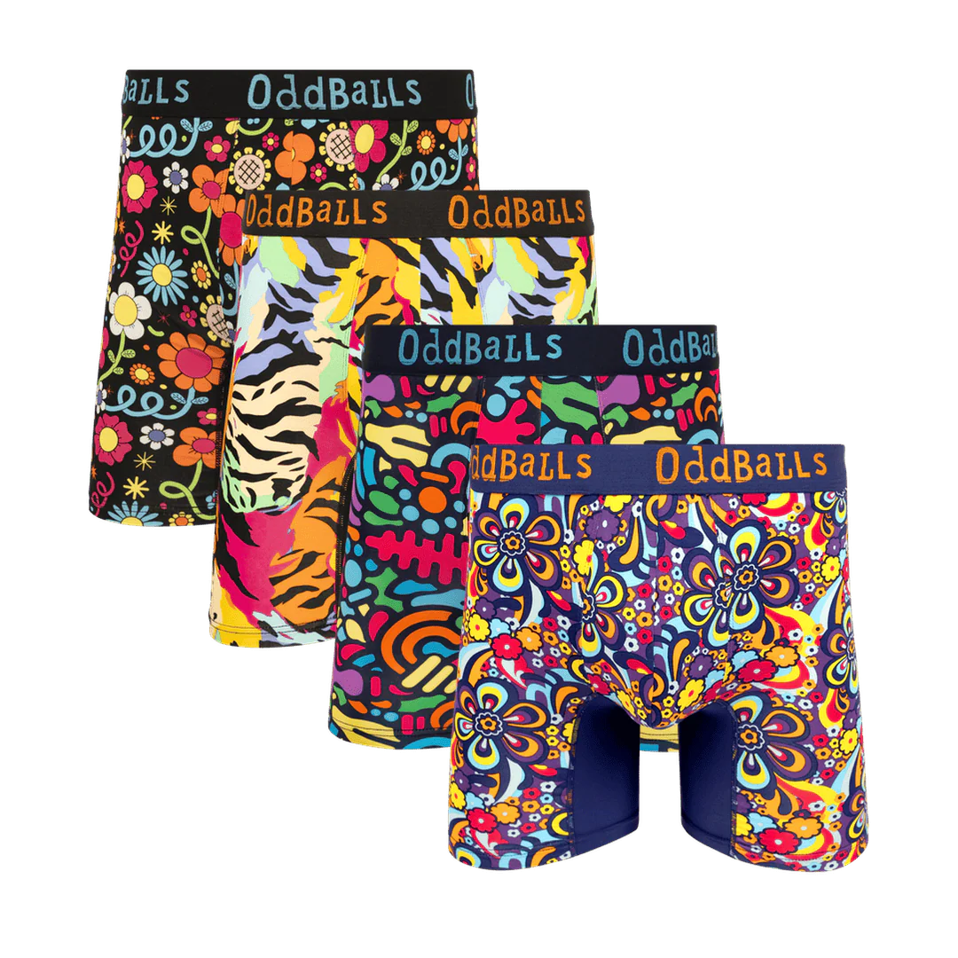 Funky Favourites Bundle - Mens Bamboo Boxer Shorts 4 Pack