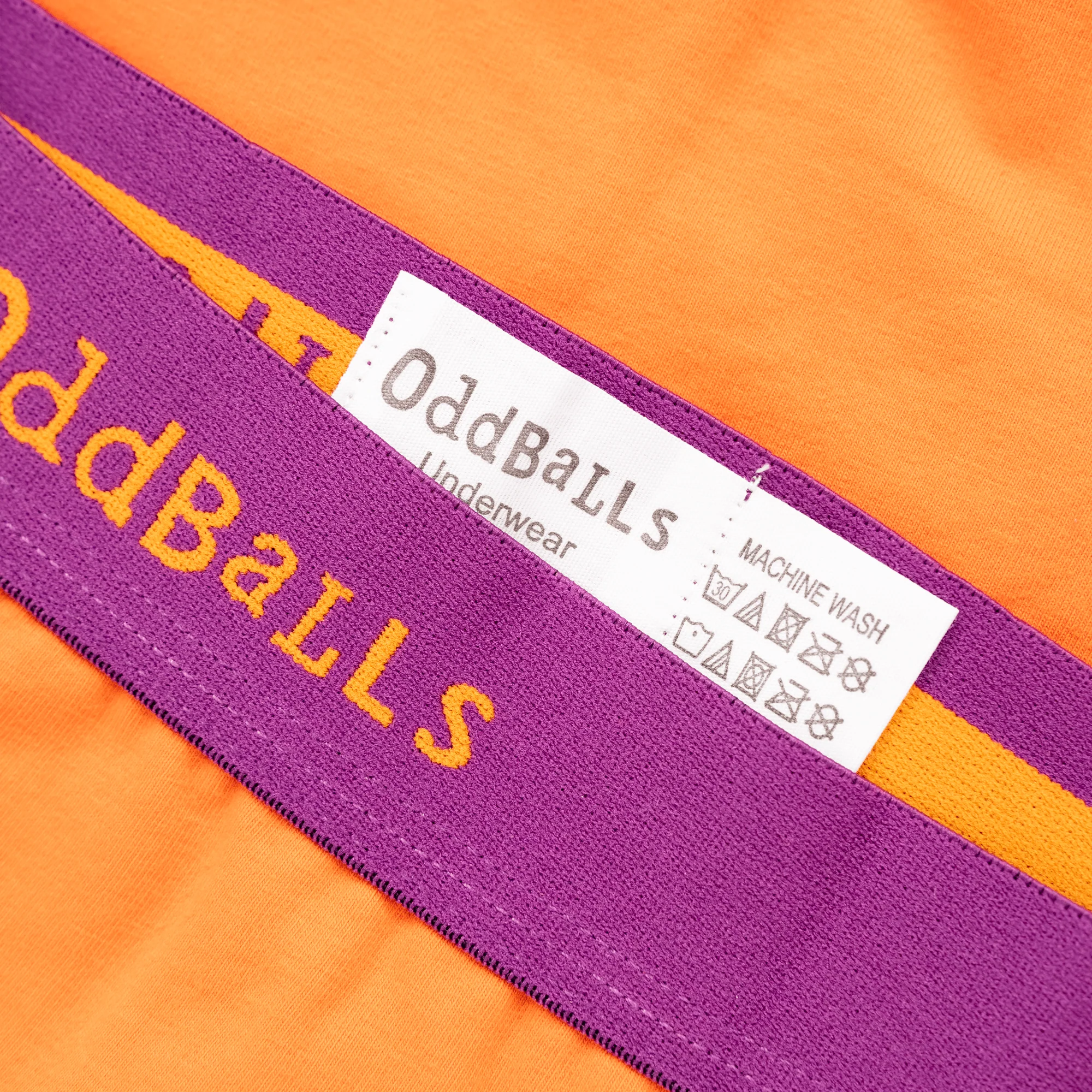 Orange & Aubergine - Mens Cotton Boxer Shorts - Image 3