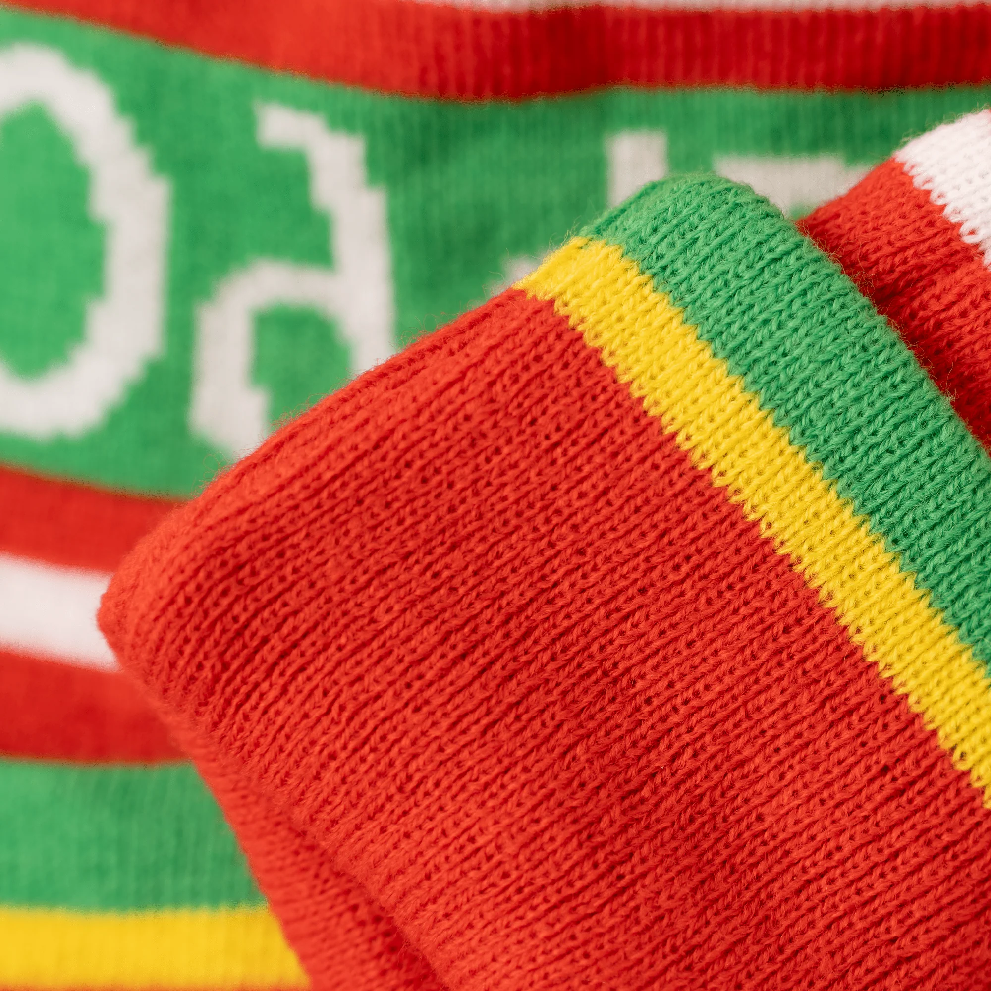 Red | Green | White | Yellow - Bobble Hat - Image 2