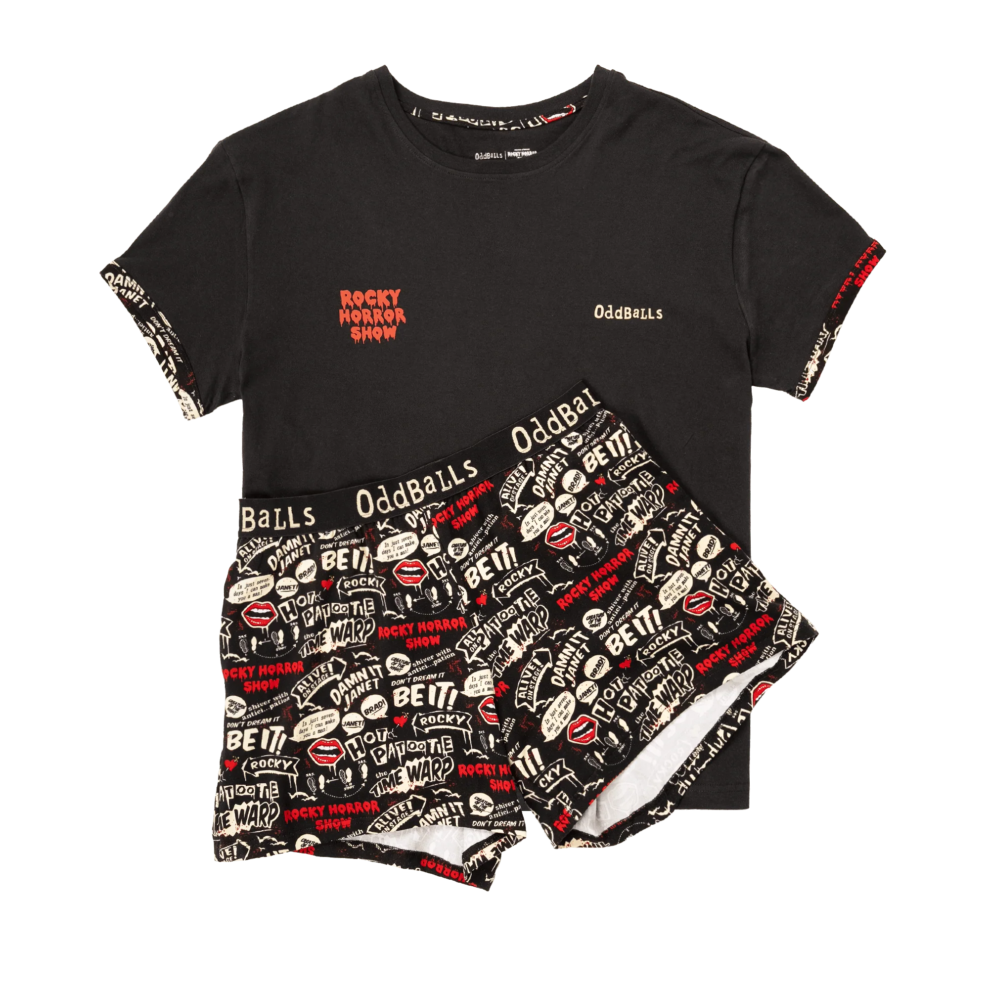 Womens Pyjamas - Rocky Horror Show - Shorts & T-Shirt