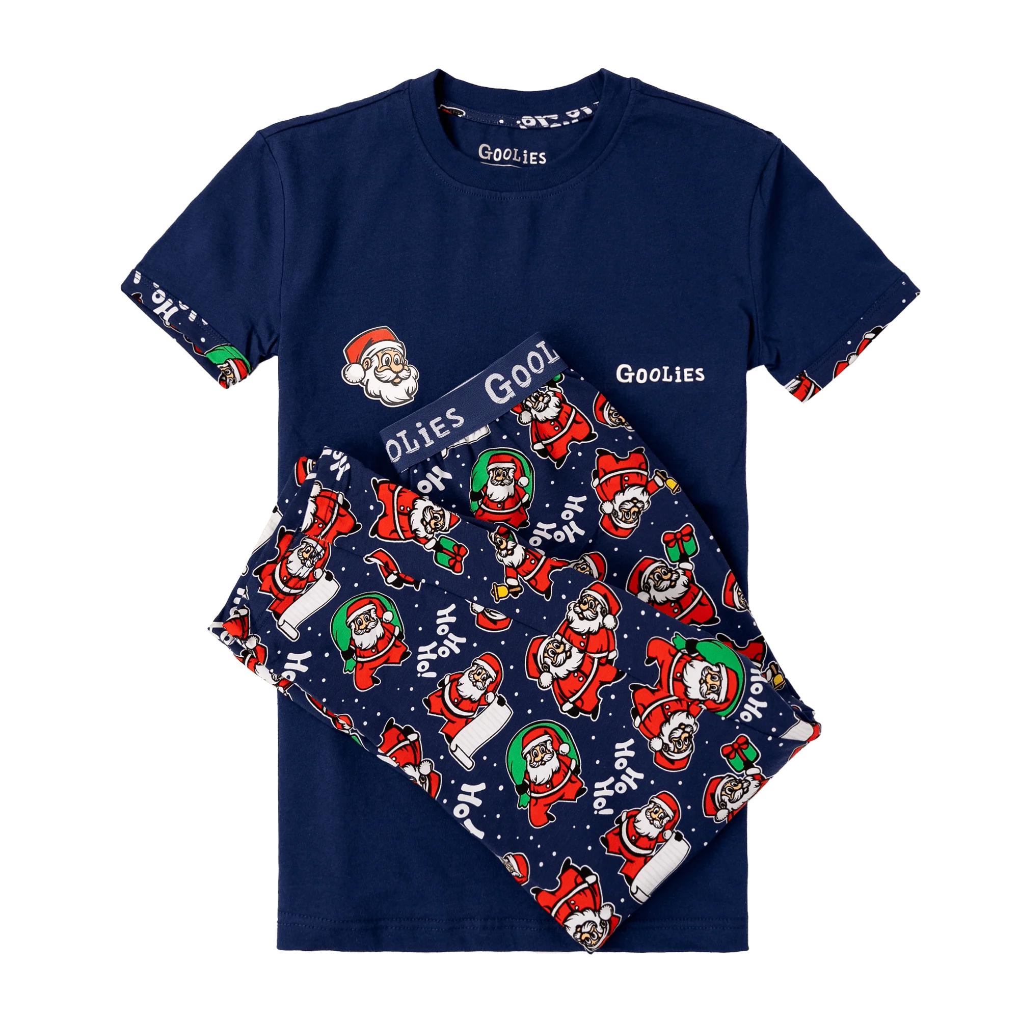 Goolies (Kids) Long Pyjamas - Santa - Trousers & T-Shirt