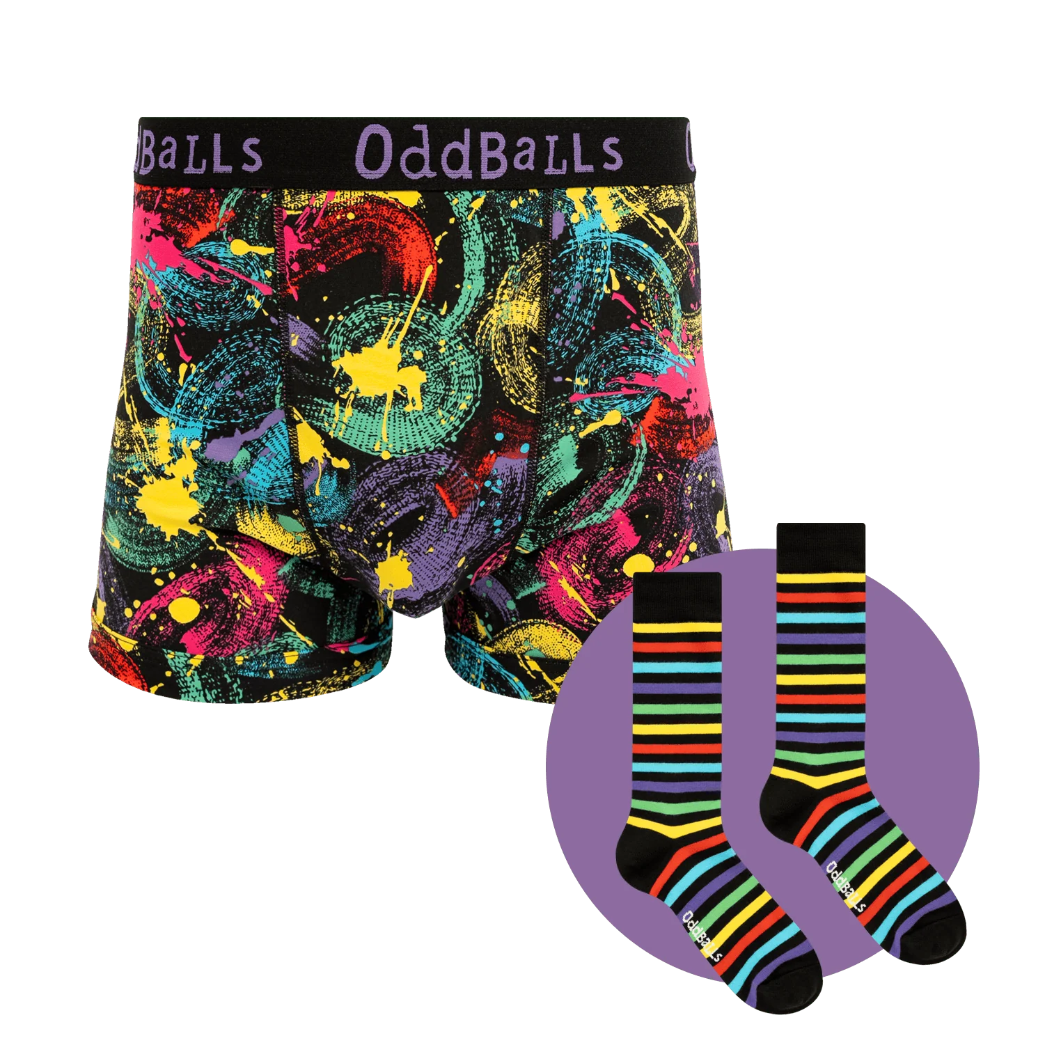 Splat Bundle - Mens Boxer Shorts & Matching Sock