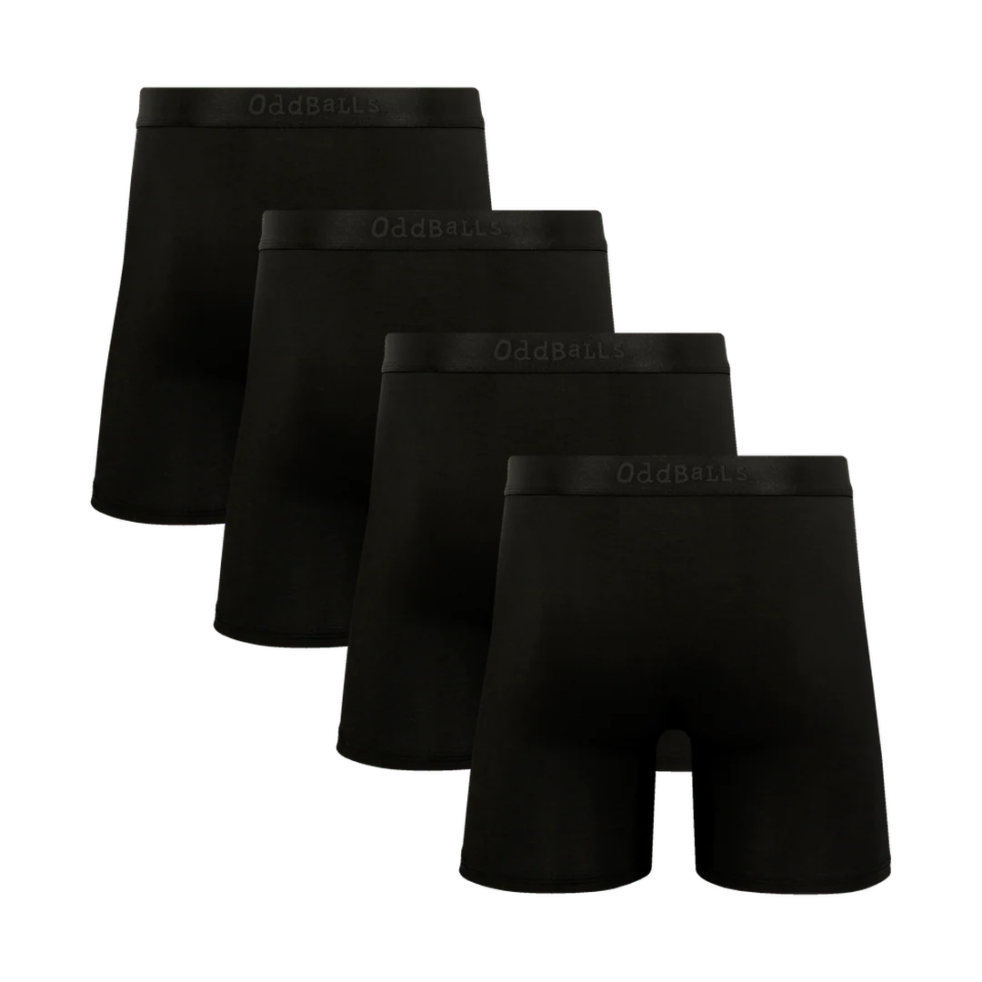 Stealth Black Bundle - Mens Bamboo Boxer Short 4 Pack - Image 5