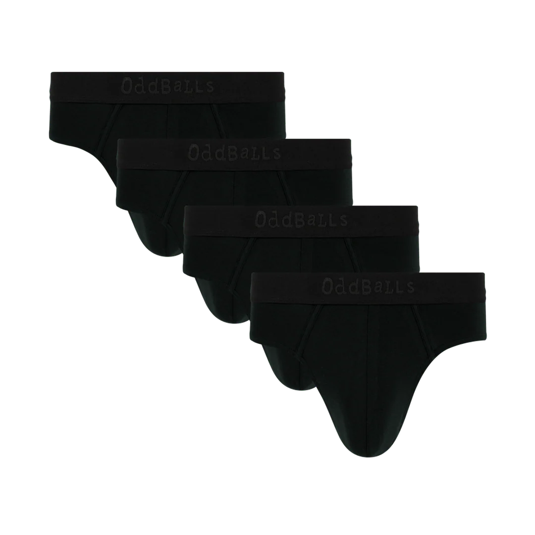 Stealth Black Bundle - Mens Briefs 4 Pack