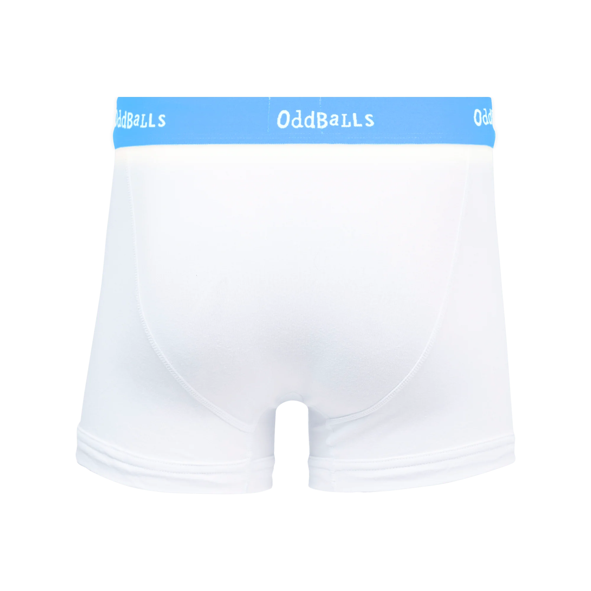 White & Blue - Mens Cotton Boxer Shorts - Image 2