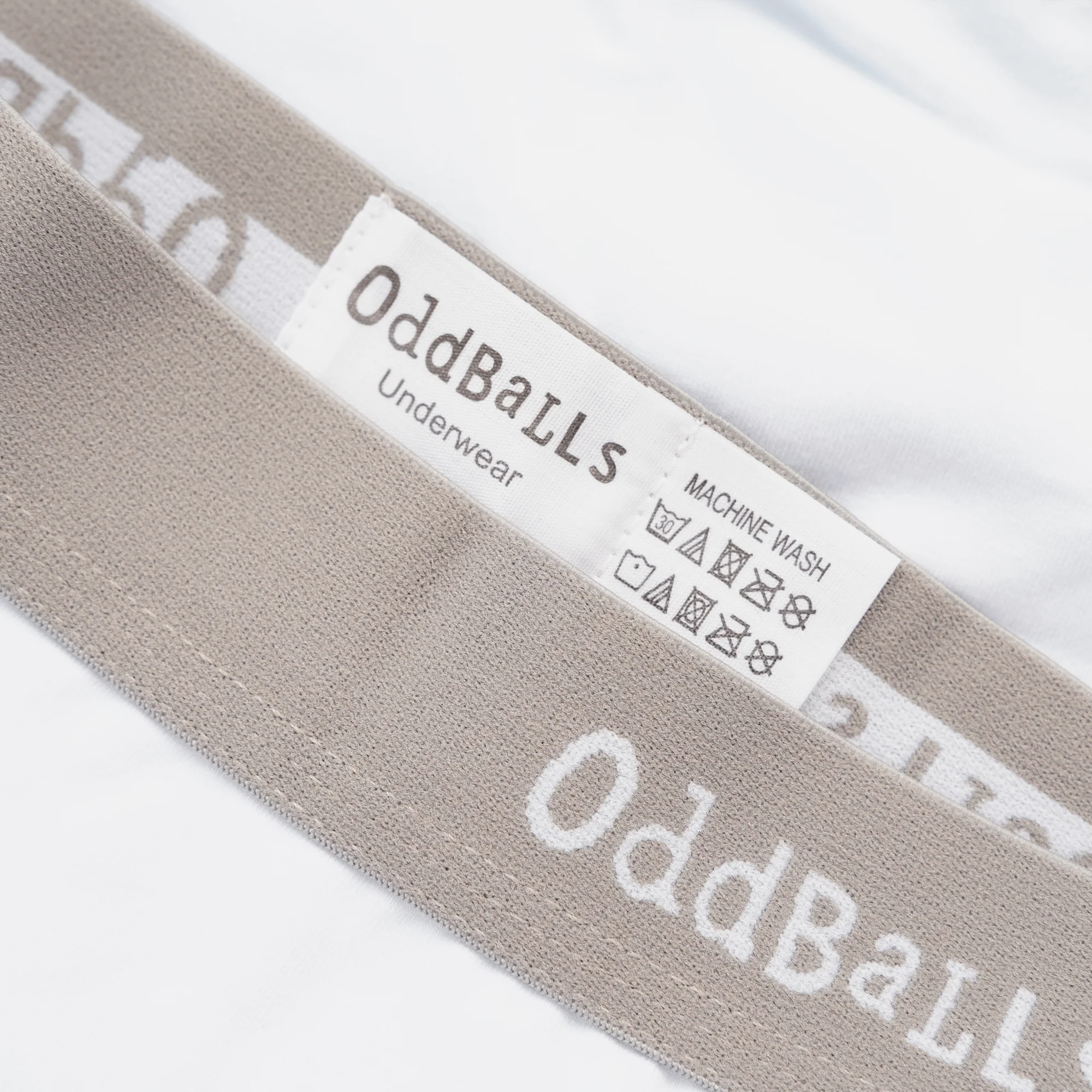 White & Grey - Mens Cotton Boxer Shorts - Image 3
