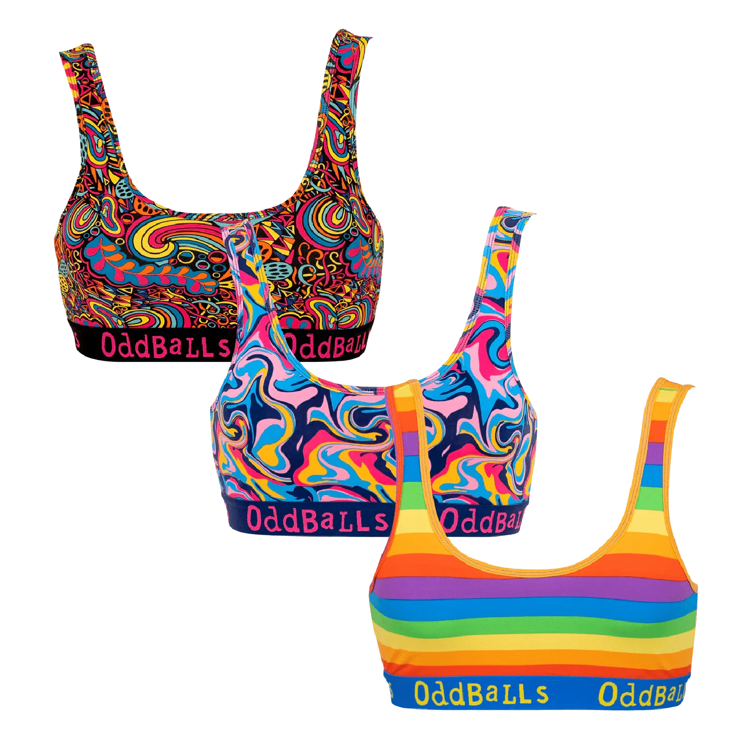 Pattern Party Bundle - Ladies Bralette 3 Pack